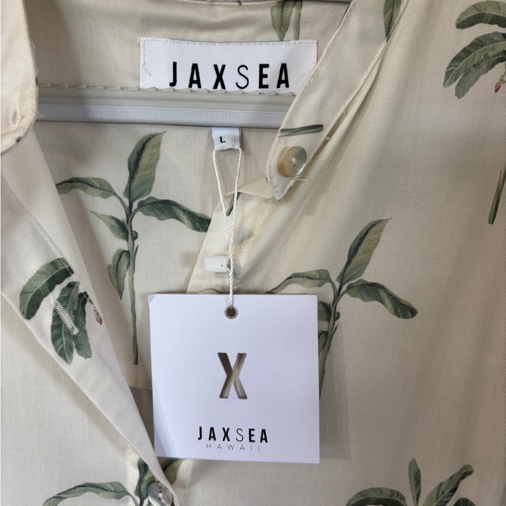Jaxsea Cream Botanical Button-Front Dress